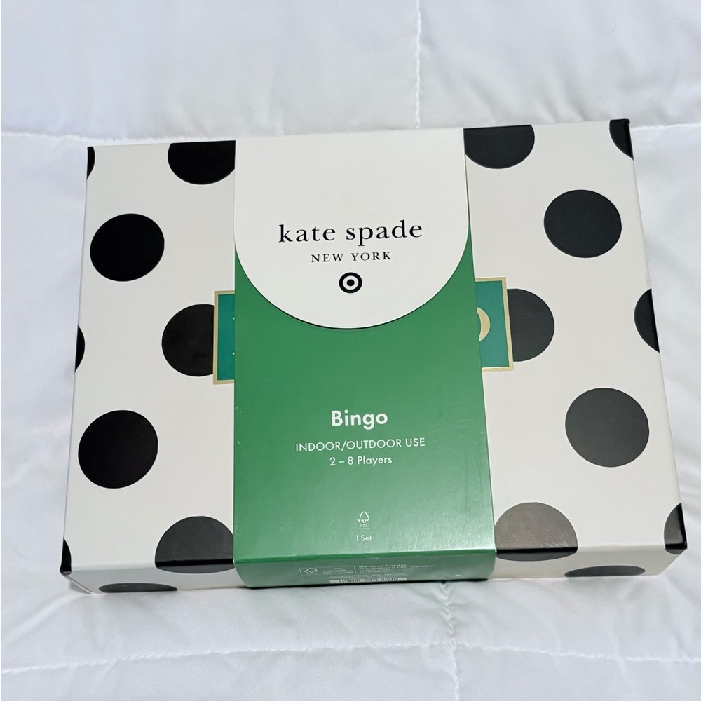 Kate Spade for Target Black and White Polka Dot Bingo Set NWT
